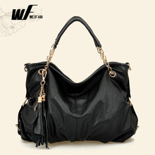Free Shipping 2015 Famous Brand Women Handbags High PU Leather Fashion Women Shoulder Bags Classical Tassel