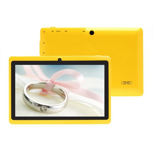 iRulu eXpro Tablet PC 7 inch Android 4 2 2 Q88 Yellow Pad 512MB 16GB Allwinner