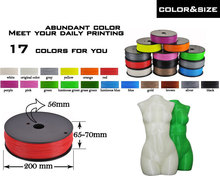Hot sale china tinta 3d printer filament 1 75mm red color 1kg spool for impressora