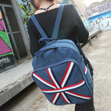 Unisex Canvas teenager School bag Book Campus Backpack bags UK Flag rucksack schoolbag mochila women backpacks