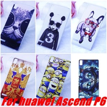 Free Shipping Top Hot Selling Huawei Ascend P6 Case Cover Colored Paiting Case For Huawei P6