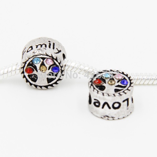 10pcs 12mm Antique silver love family tree beads DIY alloy tree beads fit Pandora charm Bracelet