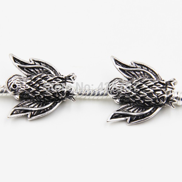 10 PCS Hot Fashion Jewelry Free Shipping Eagle 925 Sterling Silver Animal Beads Fit Pandora Charms