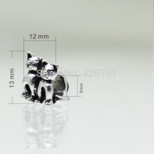 1 pcs Free shipping floating charms cat charms for Living Fits Silver pandora Charm Bracelets necklaces