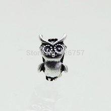 New 10PCS lot Antique Silver Owl Charm European Beads Fits Pandora Style Bracelet Jewelry HJ00355