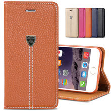 Top Grade Luxury Magnetic Flip Leather Case for iPhone 6 4 7 Original FLM Nobility Holder