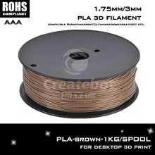 Brown color 1.75mm/3mm PLA filament Compatible with 3d printer such as Makerbot, RepRap,etc 3d printer extruder