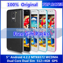 5” Android 4.2.2 MTK6572 Dual Core RAM 512MB ROM 4GB Unlocked Quad Band AT&T WCDMA GPS IPS Capacitive Smartphone TC G3