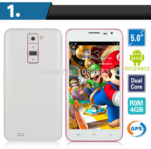 Original Unlocked Smartphone 5 WCDMA GPS Android 4 2 2 MTK6572 Dual Core Dual Sim RAM