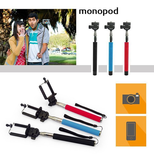 Monopod Palo Extensible Tripe Suporte Monope Para Celular Camera Extensor Para Foto De Selfie Stick Clip