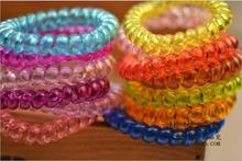 Free Shipping 10Pcs lot Fashion Cute Candy Color Hair Jewelry Headbands Telephone Line Hair Rope For