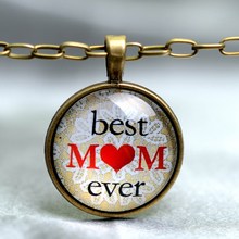 Free Shipping New Style Positive Energy Letter Cabochons Necklace I Love You Mother Mom Gift Pendants