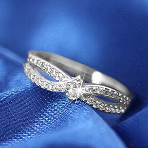 2015 Fashion Love Wedding Rings for Women Romantic Crystal Jewelery 925 Sterling Silver Ring Vintage Joias