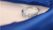 2015 Fashion Love Wedding Rings for Women Romantic Crystal Jewelery 925 Sterling Silver Ring Vintage Joias