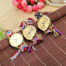 13 Colors New Brand Handmade Braided Friendship Bracelet Watch GENEVA Hand Woven Watch Ladies Quarzt Watches