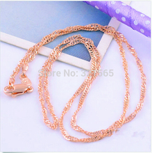 Rare 14K Rose Gold Filled Womens Chain Necklace new Fashion Jewelry Wholesale Best Gift