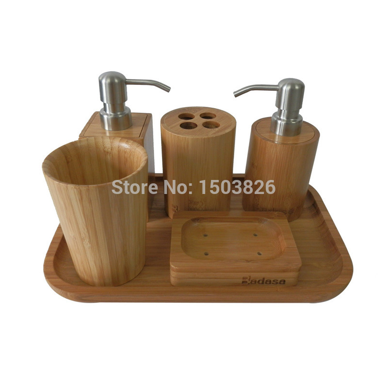 accessoires set rot ~ Badasa set eco vriendelijke bamboe badkamer set Rolgordijn Badkamer Ikea ~ accessoires set rot ~ Badasa set eco vriendelijke bamboe badkamer set