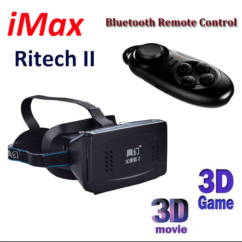 Smart Phone Bluetooth Wireless Mouse Gamepad Head Mount Plastic Version 3d VR Virtual Reality Glasses Google