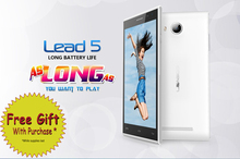 Original Leagoo Lead 5 MTK6582 Quad Core Mobile Phone Android 4.4 1GB+8GB 8MP+3.2MP Camera 5.0inch OGS Screen 3G GPS Smartphone