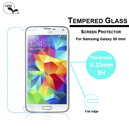 2014 New Arrival 9H Explosion proof Tempered Glass Film Screen Protector for Samsung S5 mini Free