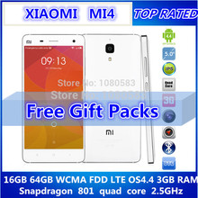 Best Service In stock Original Xiaomi Mi4 M4 16GB 64GB WCDMA Mobile Phone Android 4 4