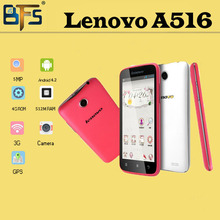 Original mobile phone Lenovo A516 4.5 inch MTK6572 Dual Core 4GB Android 4.2 Dual Camera 5.0MP GPS WCDMA