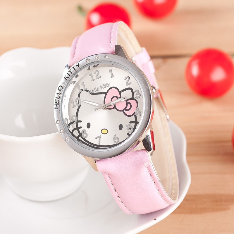 Hello Kitty watch KT 6 diamond leather strap watch children watch fashion watch relogio infantil reloj