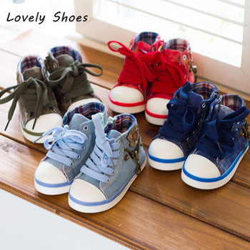 Новый 2015 весна детей холст обувь детей кроссовки для мальчиков девочек бренд квартиры сапоги бесплатная доставка