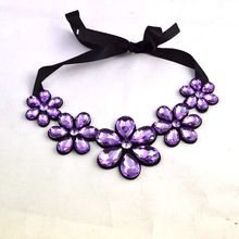 2014 luxury fashion short statement necklace and pendant resin color fashionable woman metal necklace gift