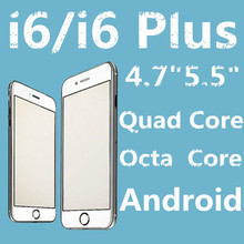 Fingerprint Goophone i6 Dual Core Phone 6 MTK6582 Quad Core I6 Plus Android Smartphone 5 5