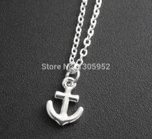 The vogue of new fashion silver anchor chain long female charm pendant necklace MH010