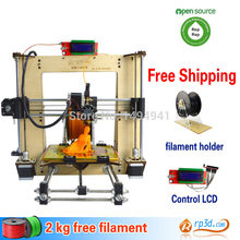 Promotion ! 3D printer DIY kit reprap mendel prusa i3 , free filament,free extra nozzle, print ABS & PLA filament hot sale