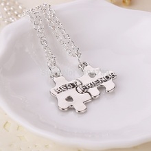 New Hot Heart Broken Style 2 Piece And 3 Parts Pendant Necklace Best Friend Forever Necklace