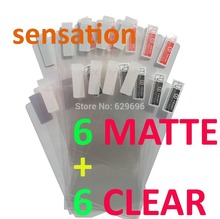 12PCS Total 6PCS Ultra CLEAR + 6PCS Matte Screen protection film Anti-Glare Screen Protector For HTC G14 sensation