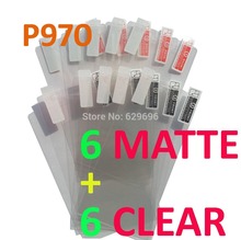 6pcs Clear 6pcs Matte protective film anti glare phone bags cases screen protector For LG P970