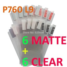 6pcs Clear 6pcs Matte protective film anti glare phone bags cases screen protector For LG P760