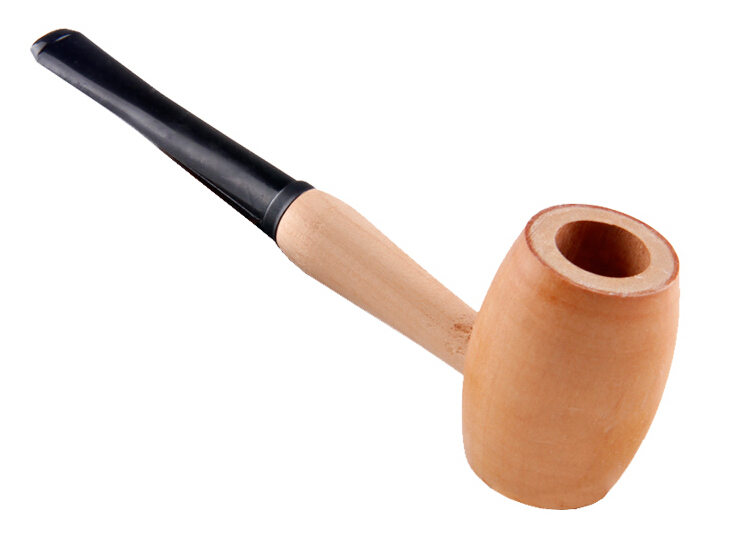 New 15 3CM Wood Smoking Pipes Cigarette Holder Tobacco Tools Removable 5mm paper filter pipe Straight