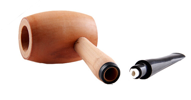New 15 3CM Wood Smoking Pipes Cigarette Holder Tobacco Tools Removable 5mm paper filter pipe Straight