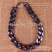 New Fashion Design High Quality Colorful Vintage Jewelry Woman s Statement Chokers Necklace Link Chain Necklaces