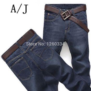 2015 новых мужских джинсов деловые aj больших размеров мужские джинсы тонкий джинсы оригинальные одном подлинном иностранные товары длинные джинсы