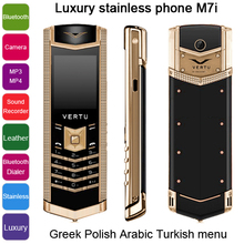 2015 bar Luxury long standby mutiple languages brand Stainless steel metal Quad band Mobile phone Russian French Greek M6i P429