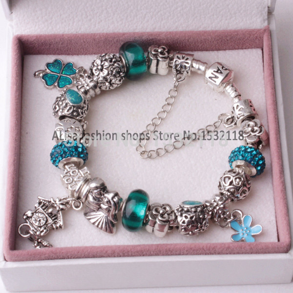 2015 Valentine s Day romantic Gifts murano glass bead charm beaded Fit Pandora Style Bracelets