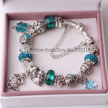 2015 Valentine’s Day romantic Gifts murano glass bead charm beaded Fit Pandora Style Bracelets