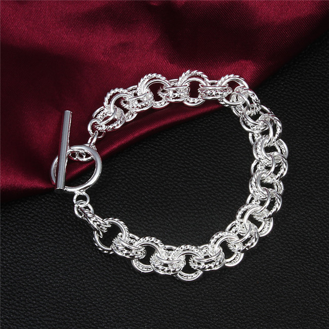 Wholesale And Retail High Quality 925 Sterling Silver Bangles Charm Fashion Bracelet Woman Marriage Fashion Jewelry