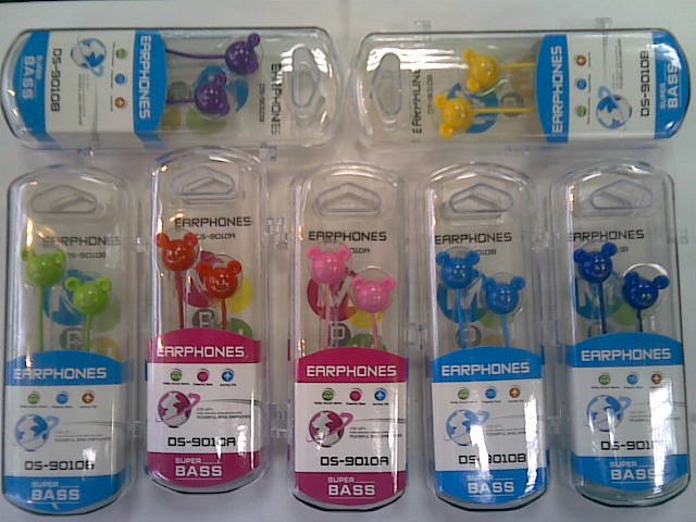 wholesale cartoon earplug\ headset\earhphone for mp3 mp4 music player free shipping(China (Mainland))