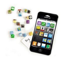 Free shipping 18 pcs/set iPhone 4 app fridge magnet /Apple icon creative fridge magnet \/Apple software E054(China (Mainland))