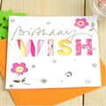 12.5x12.5cm, Pretty greeting card with envelope, Birthday cards, MIX designs, good quality (SS-749)