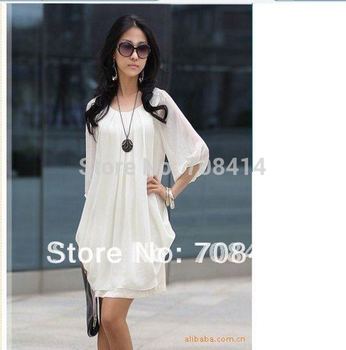 Long Cool Womanblack Dress on 2013 New Arrival Women Fashion Summer Loose Cool Chiffon Female Dress