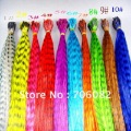 18'' mixed 10 colors synthetic rooster grizzly feather hair extension/  100pcs/lot