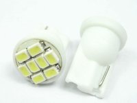 Free Shipping car led light + Wholesale + 10pcs/lot + T10 168 194 8 SMD White Wedge Bulbs Turn Signal